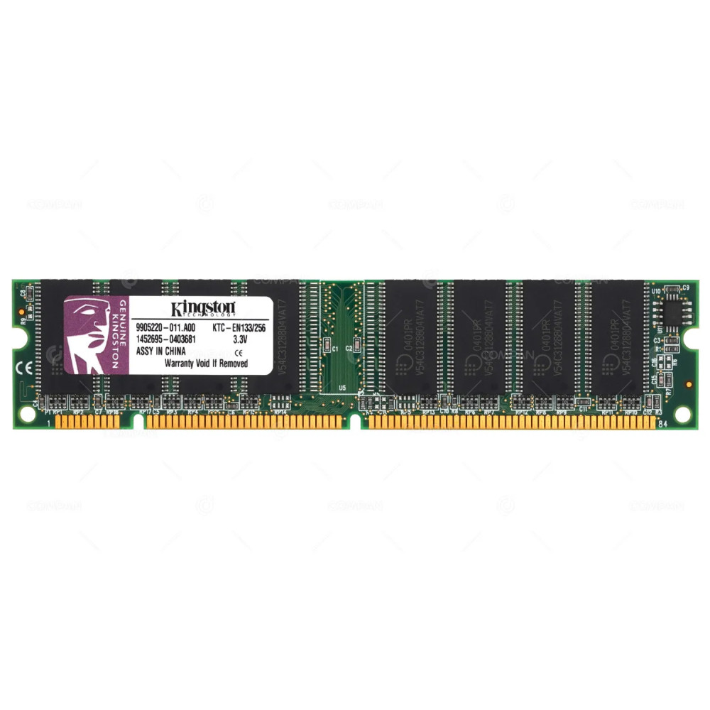 KTC-EN133-256 KINGSTON MEMORY 256MB 133MHZ NON-ECC UNBUFFERED DIMM SDRAM KTC-EN133/256, 9905220-011.A00, 1452695-0403681