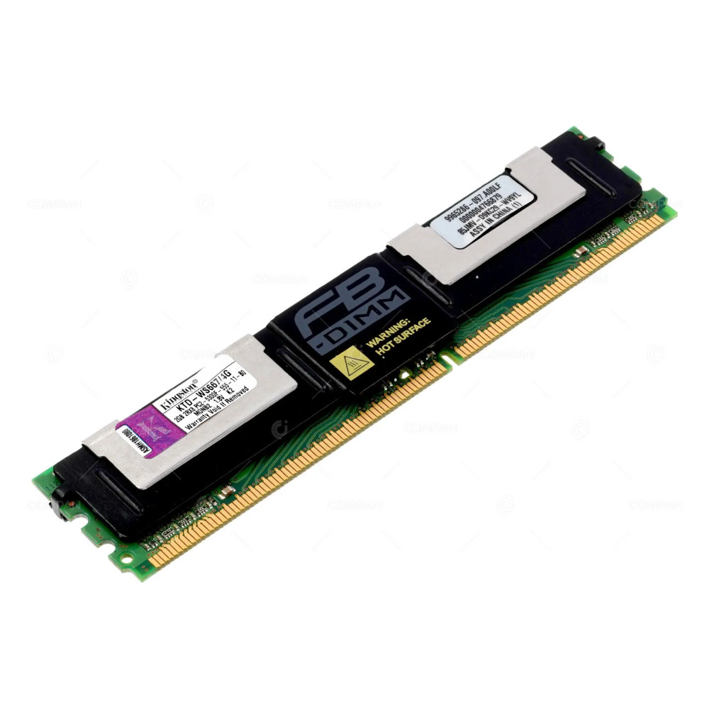 KTD-WS667-4G KINGSTON 2GB 2RX8 PC2-5300F DDR2 667MHZ 1.8V ECC REGISTERED MEMORY -