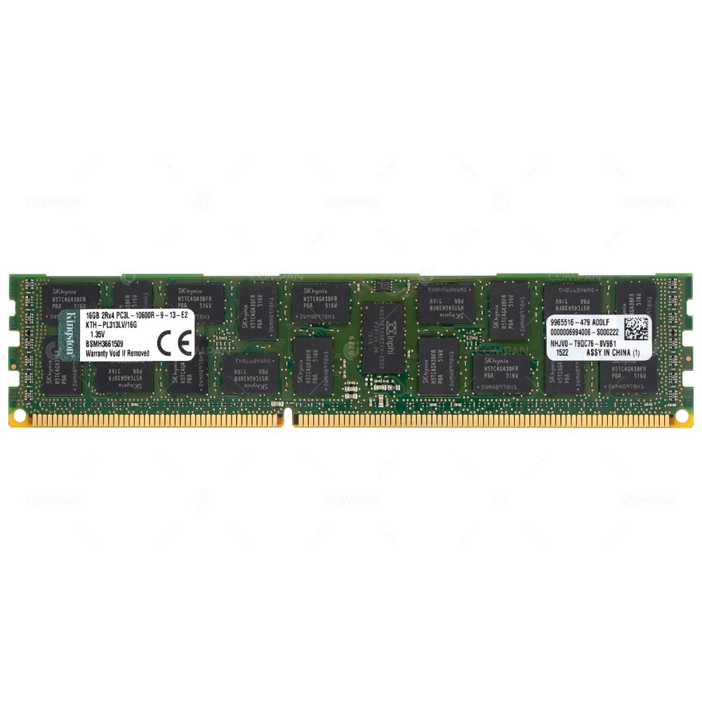 KTH-PL313LV-16G KINGSTONE MEMORY 16GB 2RX4 PC3L 10600R DDR3 KTH-PL313LV/16G, 9965516-479.A00LF