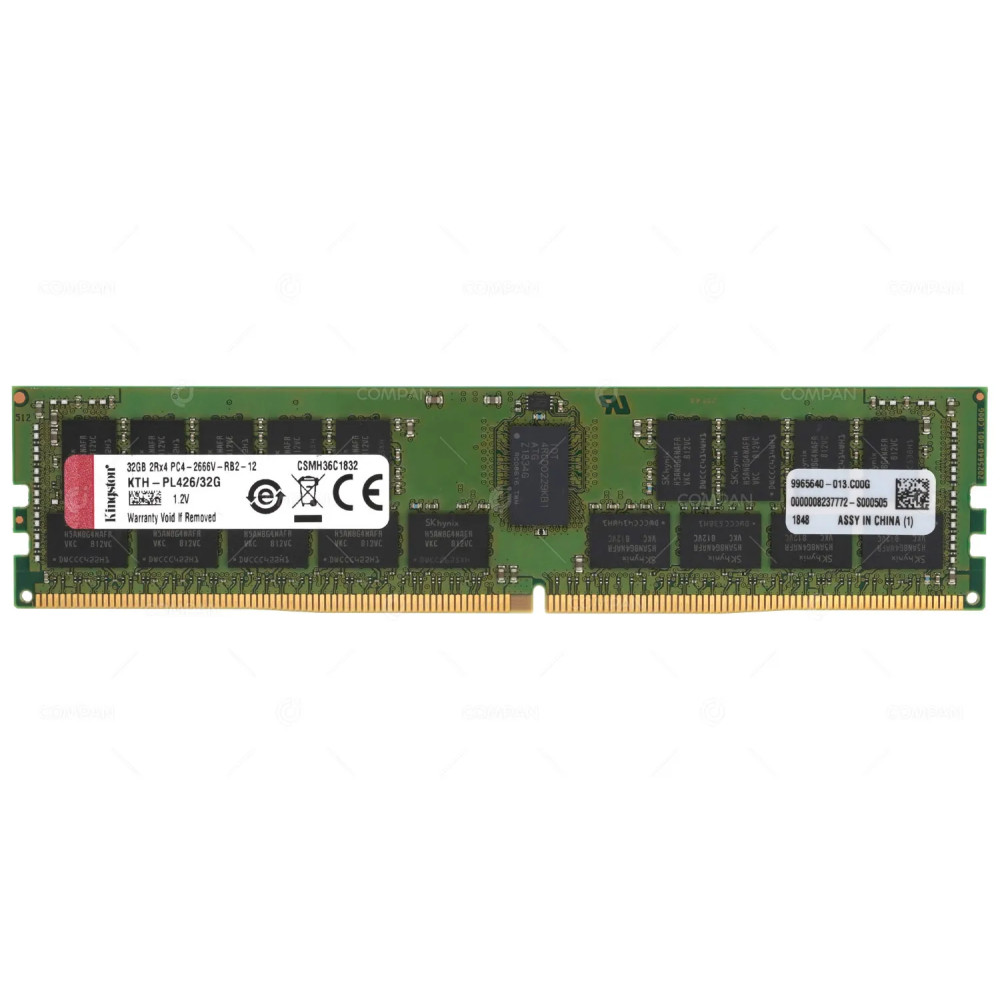 KTH-PL426-32G KINGSTON MEMORY 32GB 2RX4 PC4 2666V DDR4 21300V KTH-PL426/32G, 99655640-013