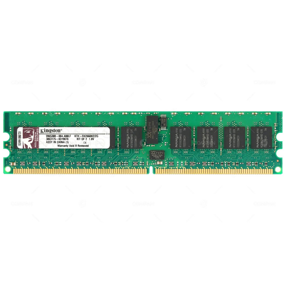 KTH-RX2660K2-2G KINGSTON 1GB 1RX4 PC2-4200R DDR2 533MHZ SERVER MEMORY KTH-RX2660K2/2G