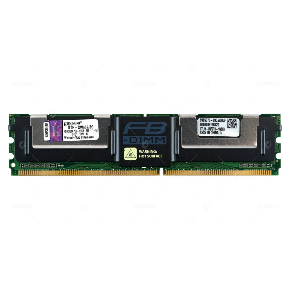 KTH-XW667L-8G KINGSTON MEMORY 4GB 2RX4 PC2 5300F DDR2 KTH-XW667L/8G