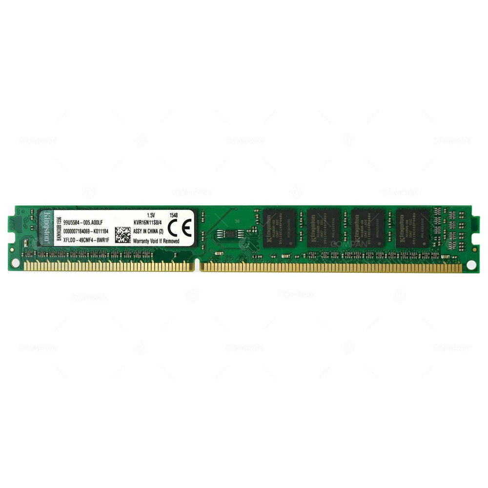 KVR16N11S8 KINGSTON MEMORY 4GB DDR3 PC3-12800 1600MHZ KVR16N11S8 - KVR16N11S8/4