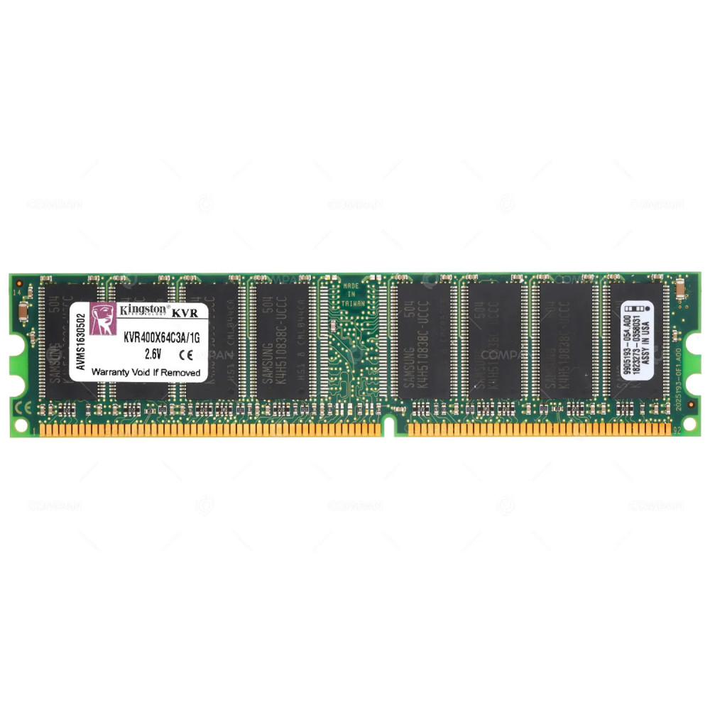 KVR400X64C3A-1G KINGSTON MEMORY 1GB DDR400 CL3 KVR400X64C3A-1G KVR400X64C3A/1G KVR400X64C3A/1G