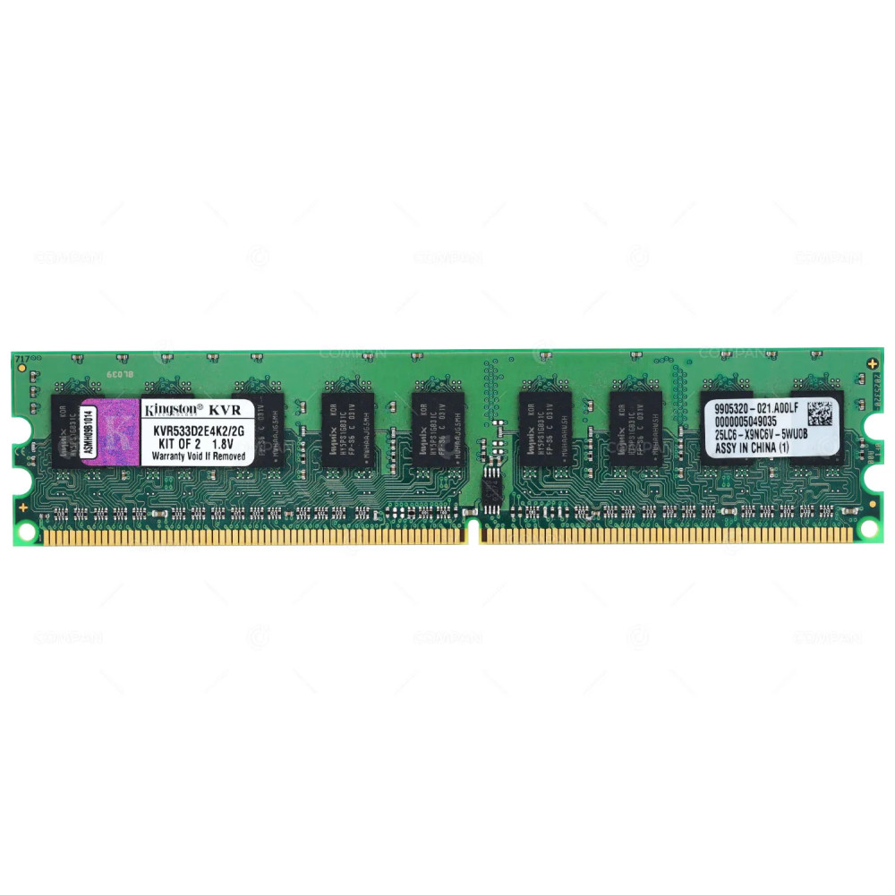 KVR533D2E4K2-2G KINGSTON MEMORY 1GB PC2 4200E DDR2 533MHZ KVR533D2E4K2/2G