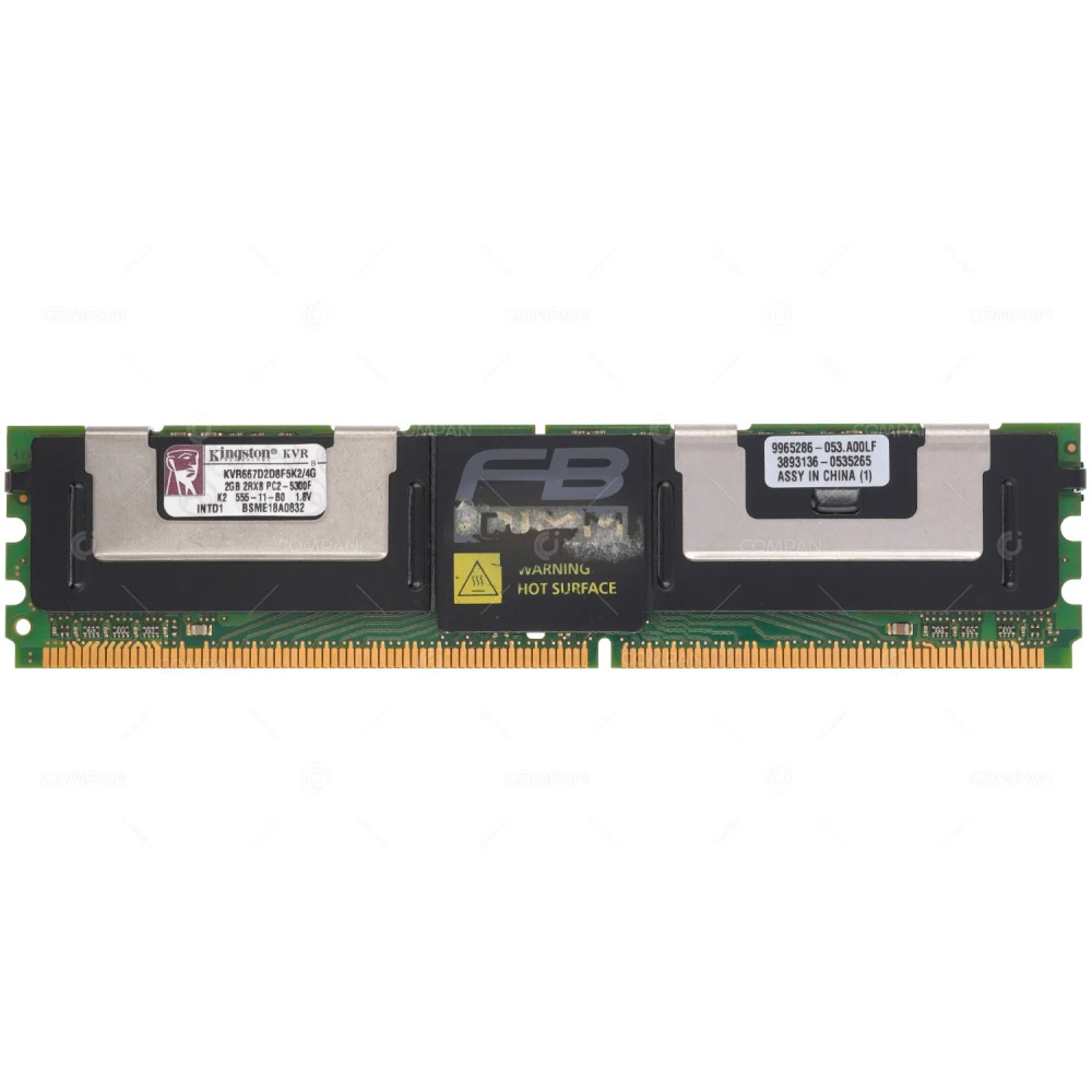 KVR667D2D8F5K2-4G KINGSTON MEMORY 2GB 2RX8 PC2 5300F DDR2 KVR667D2D8F5K2/4G