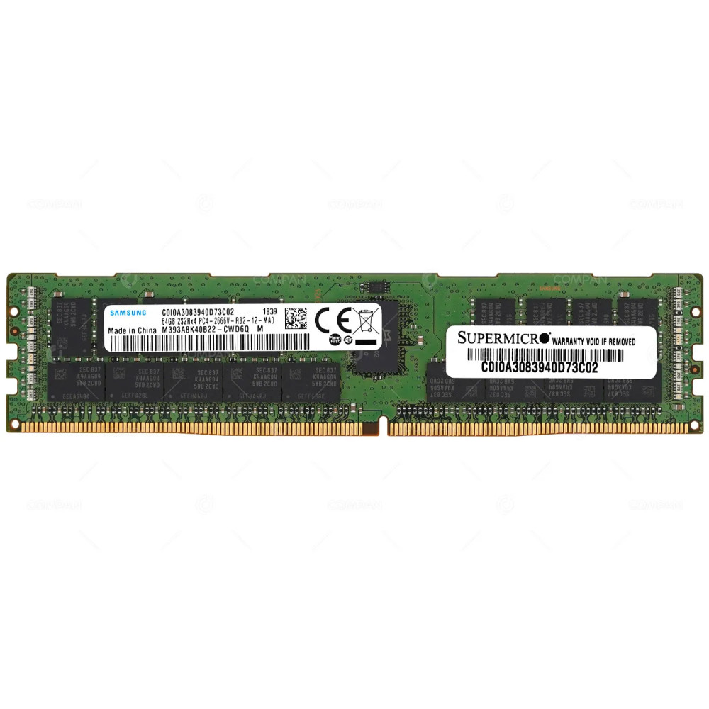 M393A8K40B22-CWD SAMSUNG 64GB 2S2RX4 PC4-2666V DDR4 2666MHZ ECC REGISTERED MEMORY -