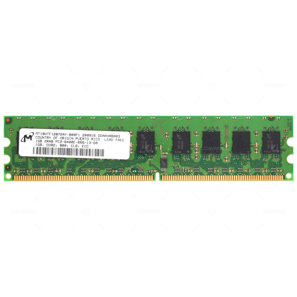 MT18HTF12872AY-800F1 MICRON MEMORY 1GB 2RX8 PC2 6400E DDR2 -