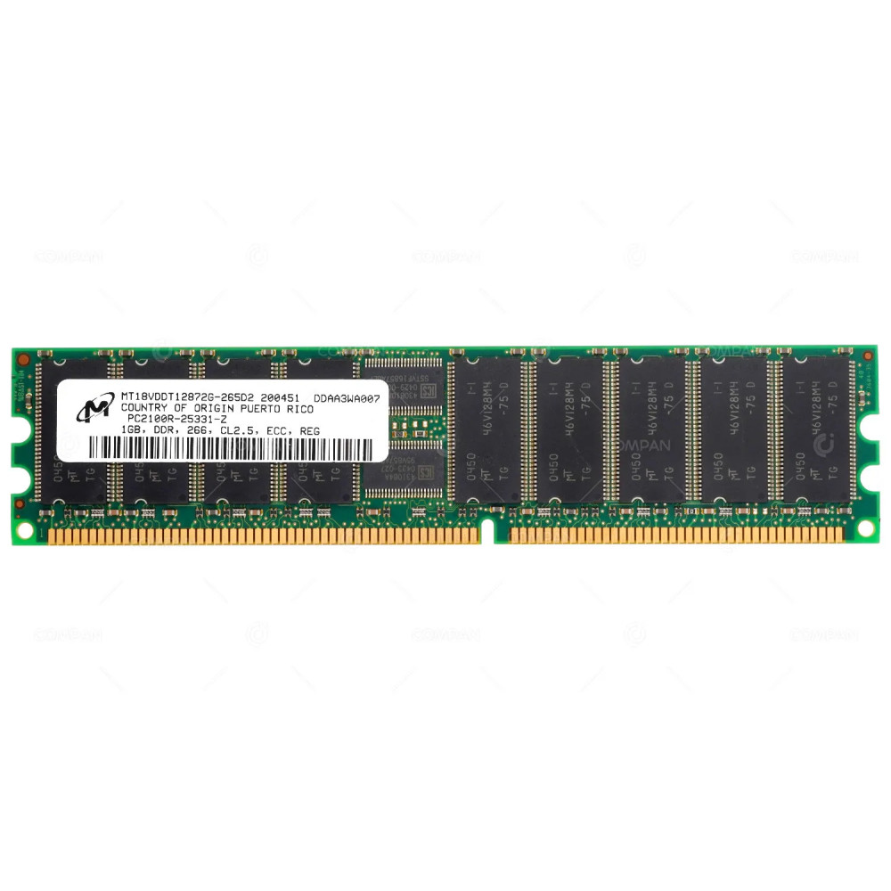 MT18VDDT12872G-265D2 MICRON MEMORY 1GB PC1 2100R DDR1 -