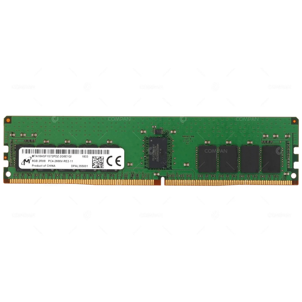 MTA18ASF1G72PDZ-2G6E1 MICRON MEMORY 8GB 2RX8 PC4 2666V DDR4 -