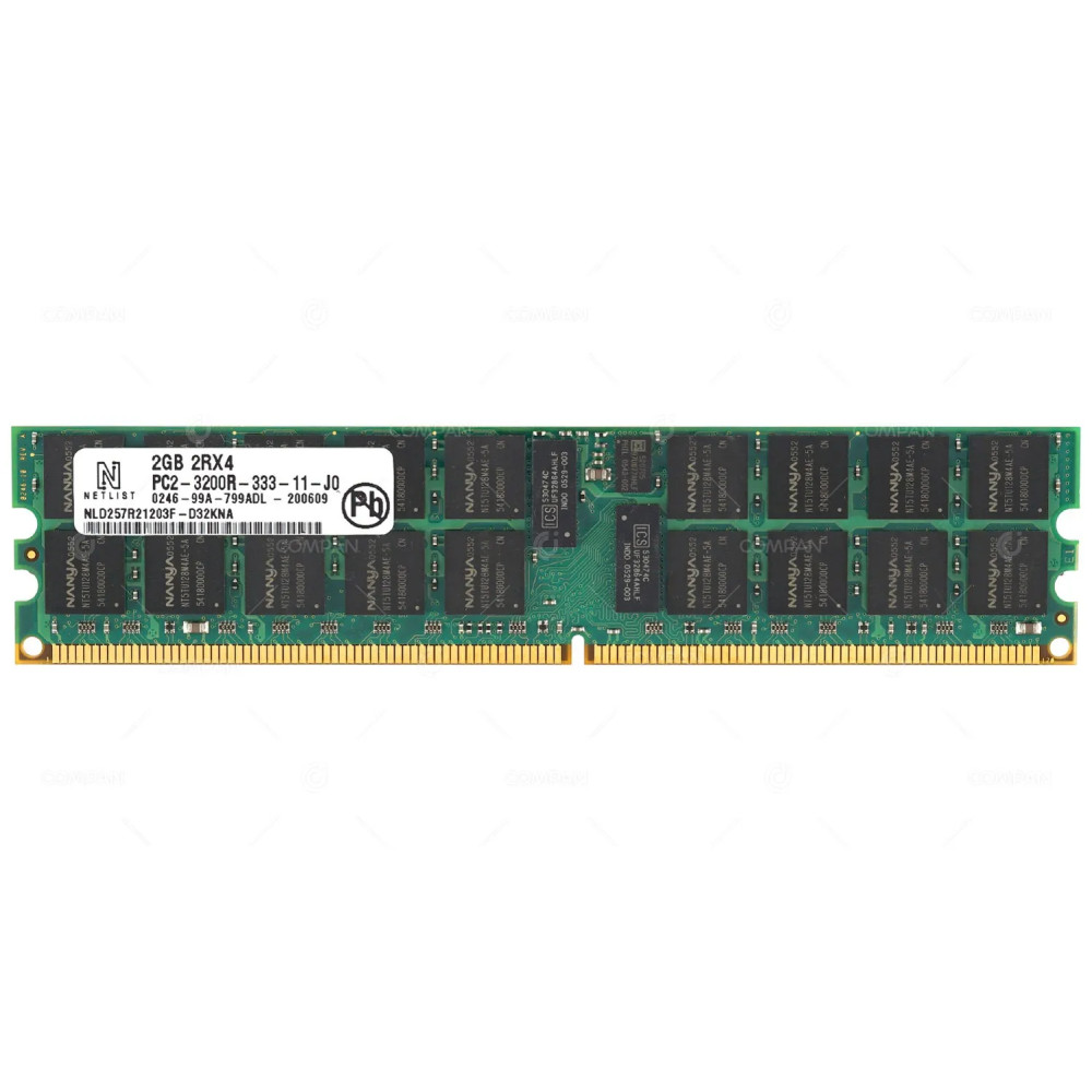 NLD257R21203F-D32KNA NETLIST MEMORY 2GB 2RX4 PC2 3200R DDR2 -