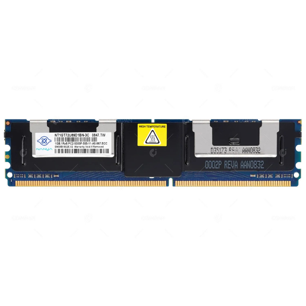 NT1GT72U89D1BN-3C NANAYA MEMORY 1GB 1RX8 PC2 5300F DDR2 -
