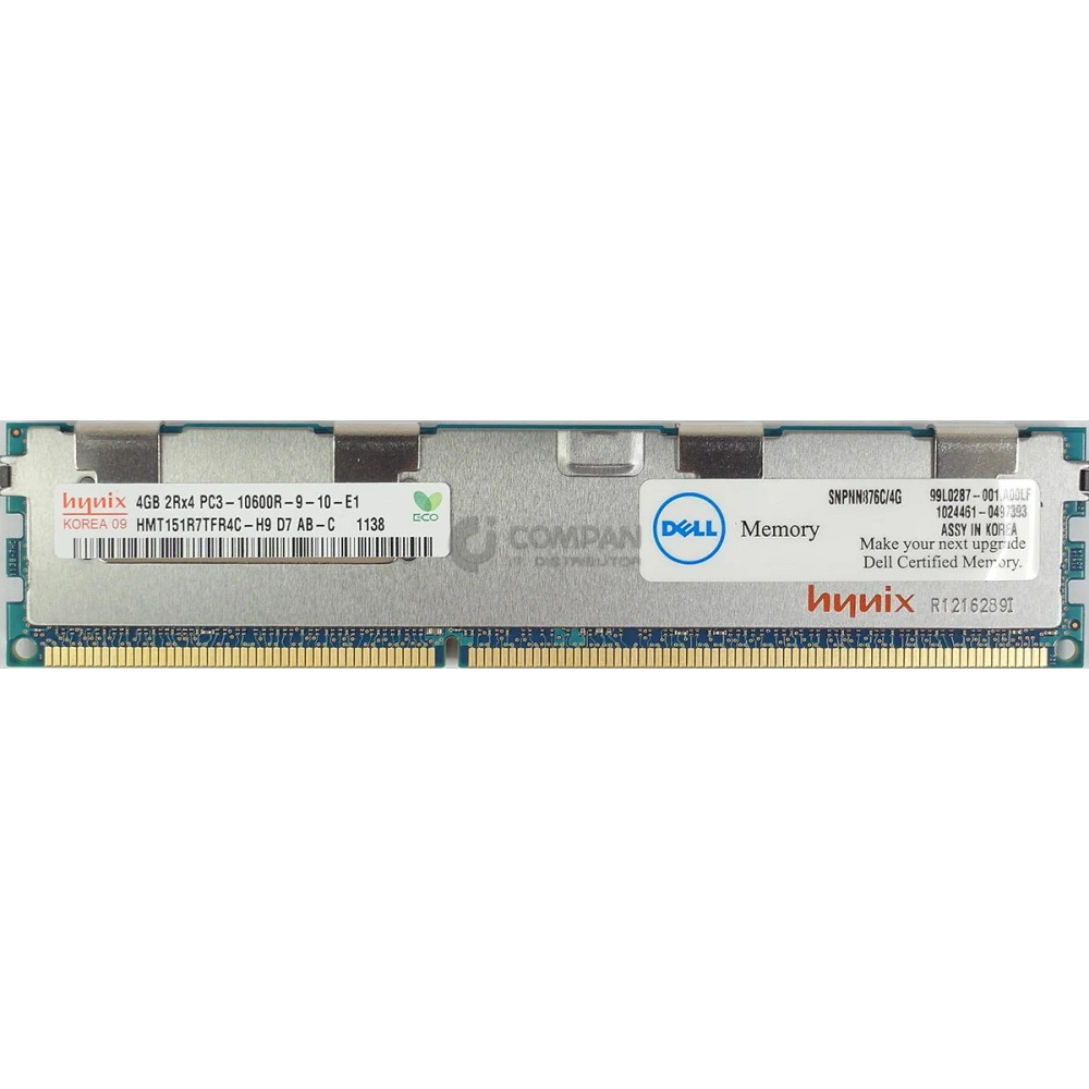 SNPNN876C-4G DELL MEMORY 4GB 2RX4 PC3 10600R DDR3 1333MHZ SNPNN876C-4G HMT151R7TFR4C-H9 HMT151R7TFR4C-H9
