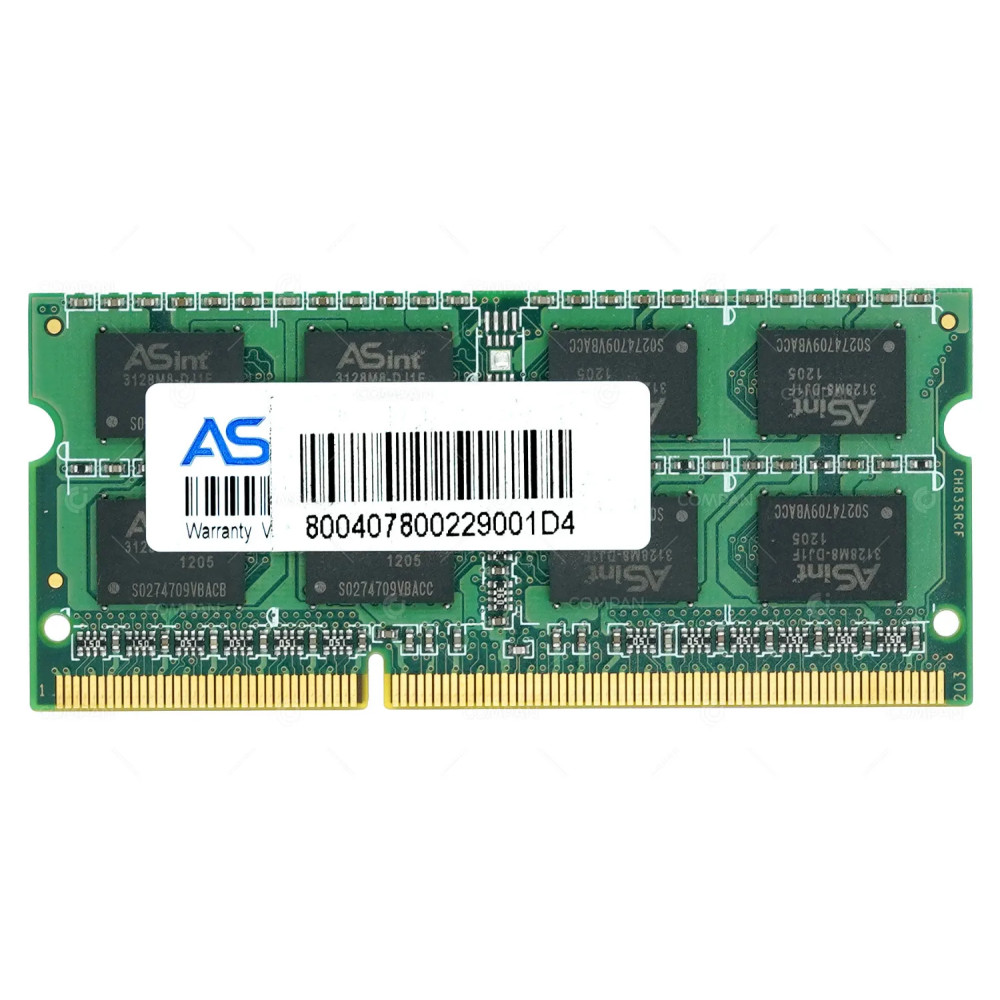 SSZ3128M8-EDJ1F ASINT MEMORY 2GB PC3 10600 SODIMM DDR3 FOR LAPTOPS -