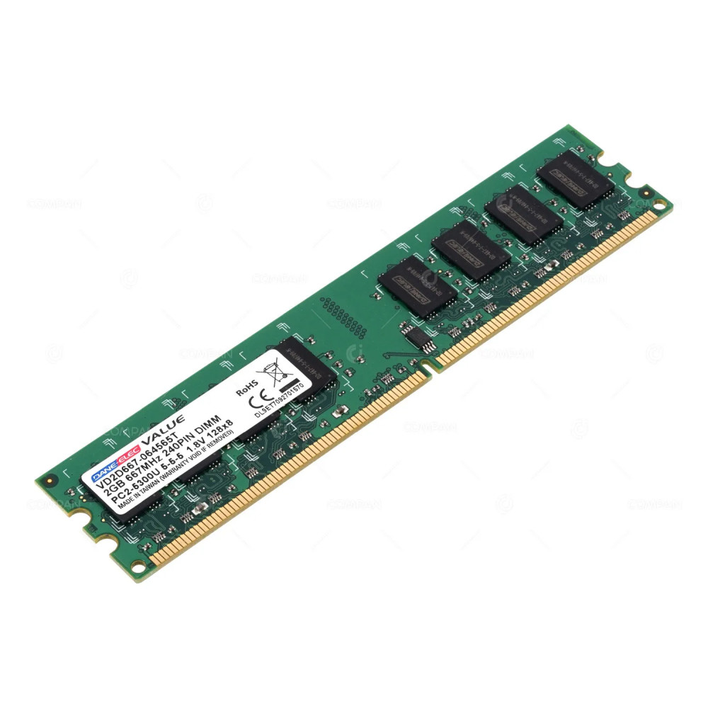 VD2D667-064565T DANE-ELEC MEMORY 2GB PC2 5300U 667MHZ 240PIN DIMM DDR2 -