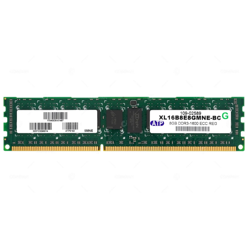 XL16B8E8GMNE-BC ATP 8GB 2RX4 PC3-12800R DDR3 1600MHZ SERVER MEMORY 109-02589, ATP8192, 3237C3290014