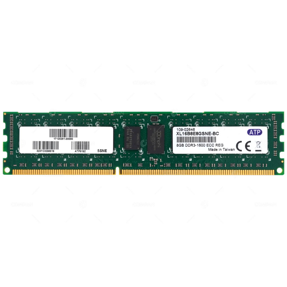 XL16B8E8GSNE-BC ATP 8GB (1X8GB) PC3-12800R 2RX4 SERVER MEMORY 109-02646