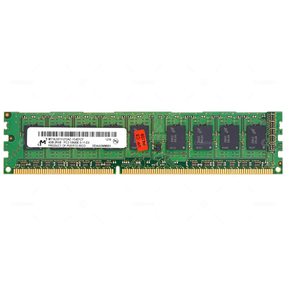 MT18JSF51272AZ-1G4D1  MICRON 4GB 2RX8 PC3-10600E DDR3 1366 MHZ MEMORY