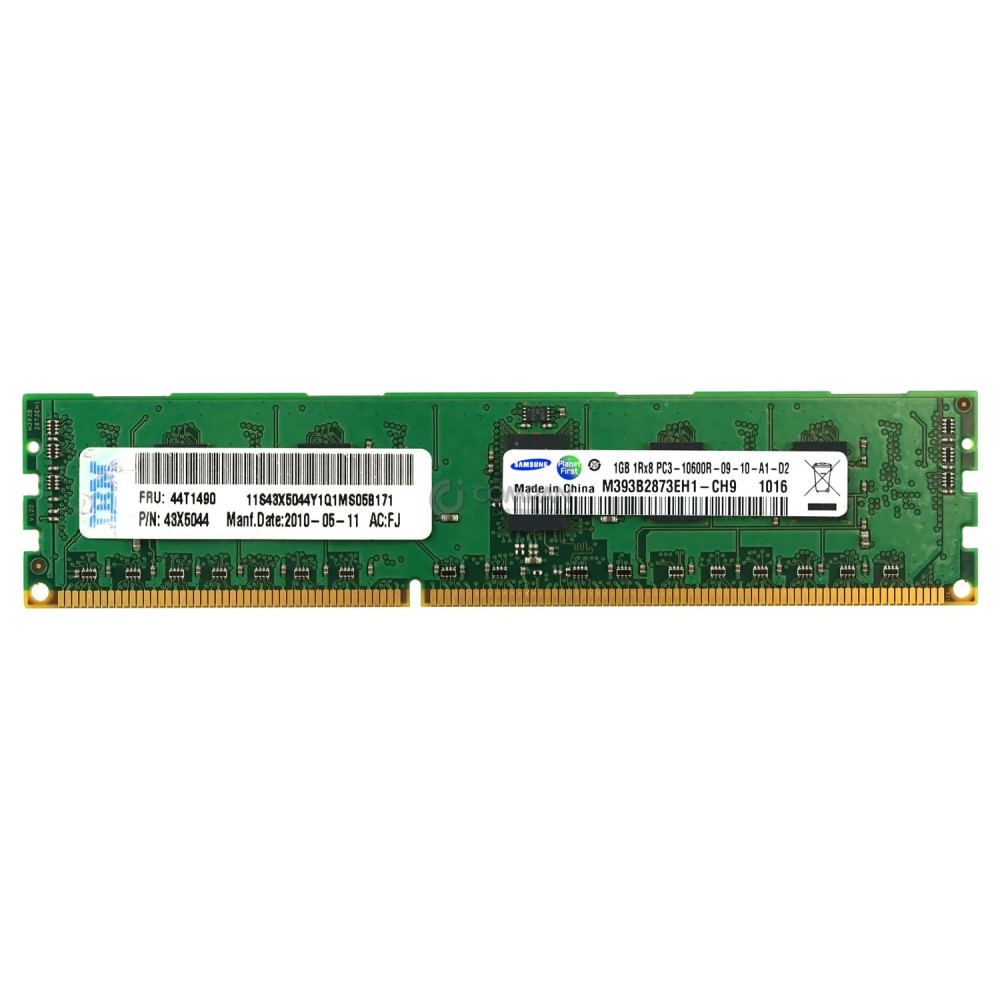 44T1490 IBM 1GB 1RX8 PC3 10600R DDR3 MEMORY - 43X6044