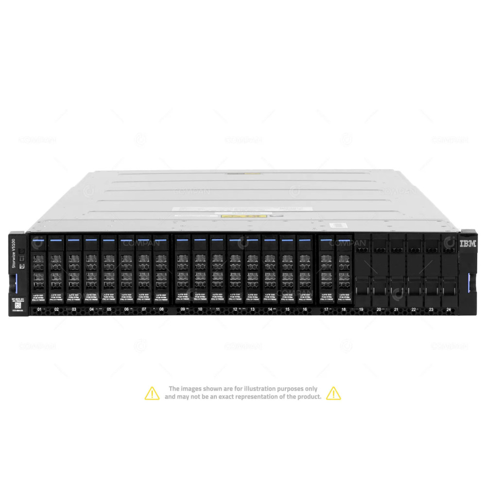 2078-424 IBM STORWIZE V5100 2U 24 BAY NVME CONTROL ENCLOSURE 84.4TB