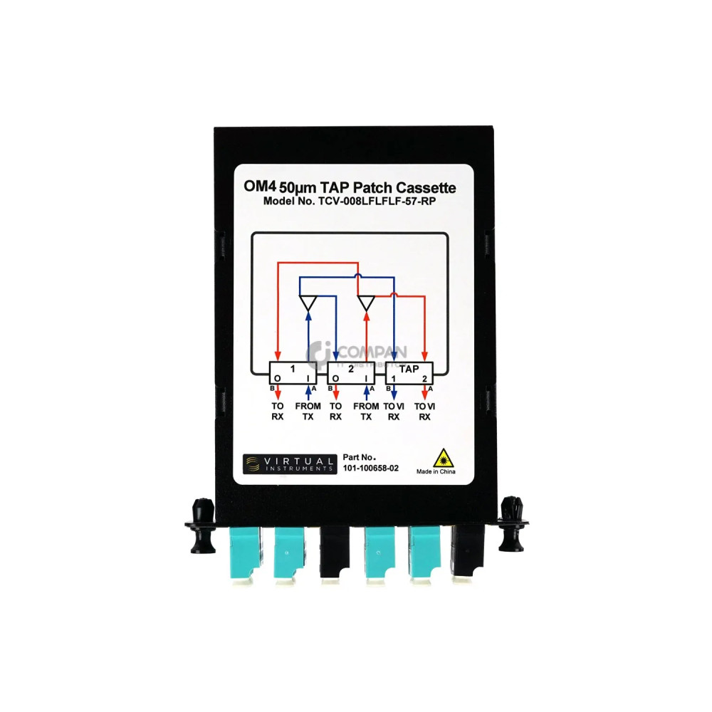 100-100288 VIRTUAL INSTRUMENTS TVC-008LFLFLF-57-RP TAP PATCH CASSETTE 4LNK OM4