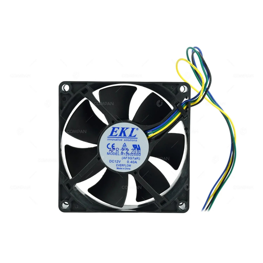 R128025SU EKL DC12V 0.40A 80X80X25MM 4-PIN EVERFLOW COOLING FAN