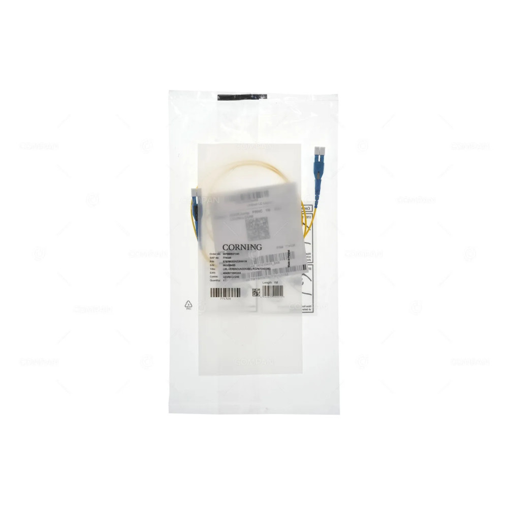 E787802GNZ20001M  CORNING EDGE 2.0MM PATCH CORD 2 FIBRES INTERCONNECT TIGHT-BUFFERED CABLE  SMF-28 ULTRA SINGLE-MODE (OS2) LOW-LOSS 1M