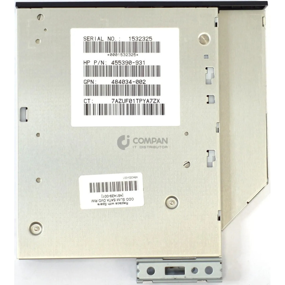 481429-001 / HP DVD +-R/RW OPTICAL DRIVE FOR PROLIANT DL360 DL380 DL580 G6 G7