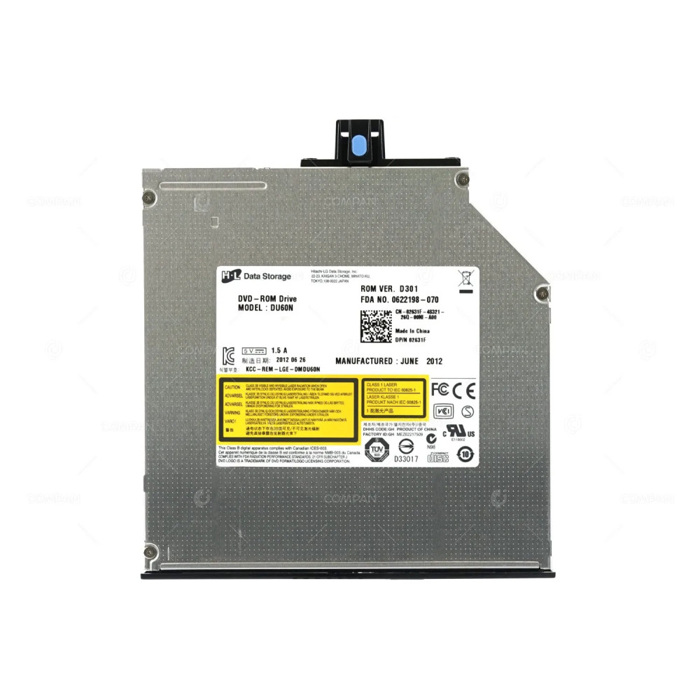 2631F DELL DVD-ROM X8 ULTRA SLIM OPTICAL DRIVE FOR POWEREDGE RX20 G12 02631F, DU60N