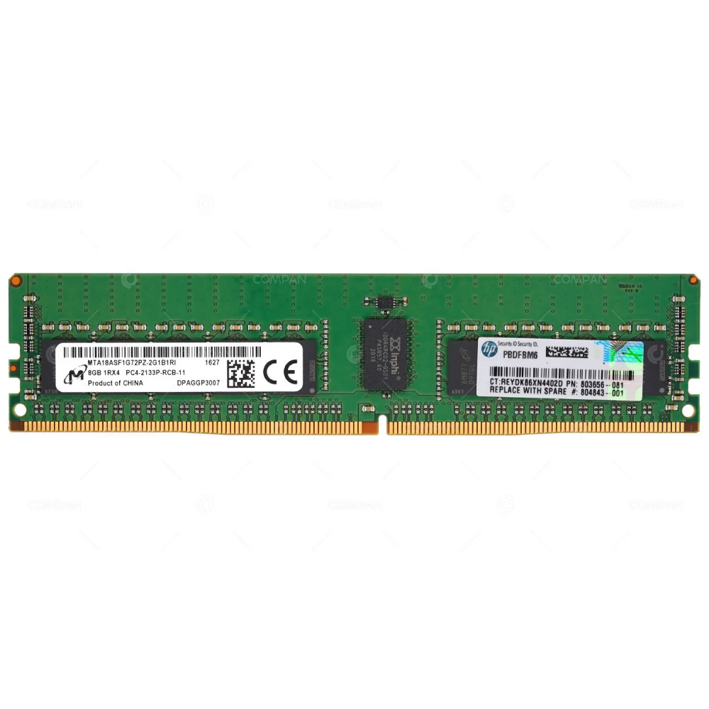 803656-081  HP 8GB 1RX4 PC4 2133P DDR4 17000 MEMORY