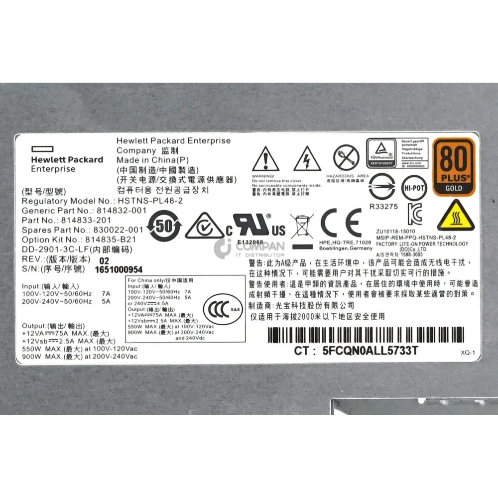 830022-001 HP 2-BAY POWER BACKPLANE FOR HP PROLIANT ML150 G9