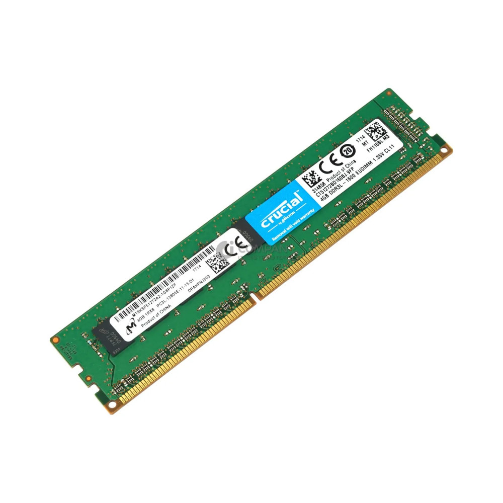 CT51272BD160BJ.9FP CRUCIAL MEMORY 4GB 1RX8 PC3L 12800E DDR3 1600 - MT9KSF51272AZ-1G6P1