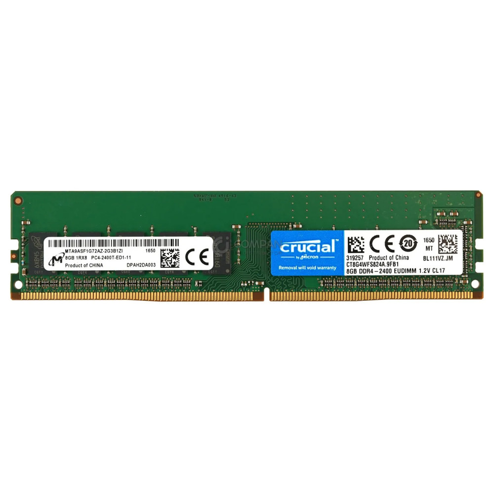 CT8G4WFS824A CRUCIAL MEMORY 8GB PC4 DDR4 2400T - MTA9ASF1G72AZ-2G3B1