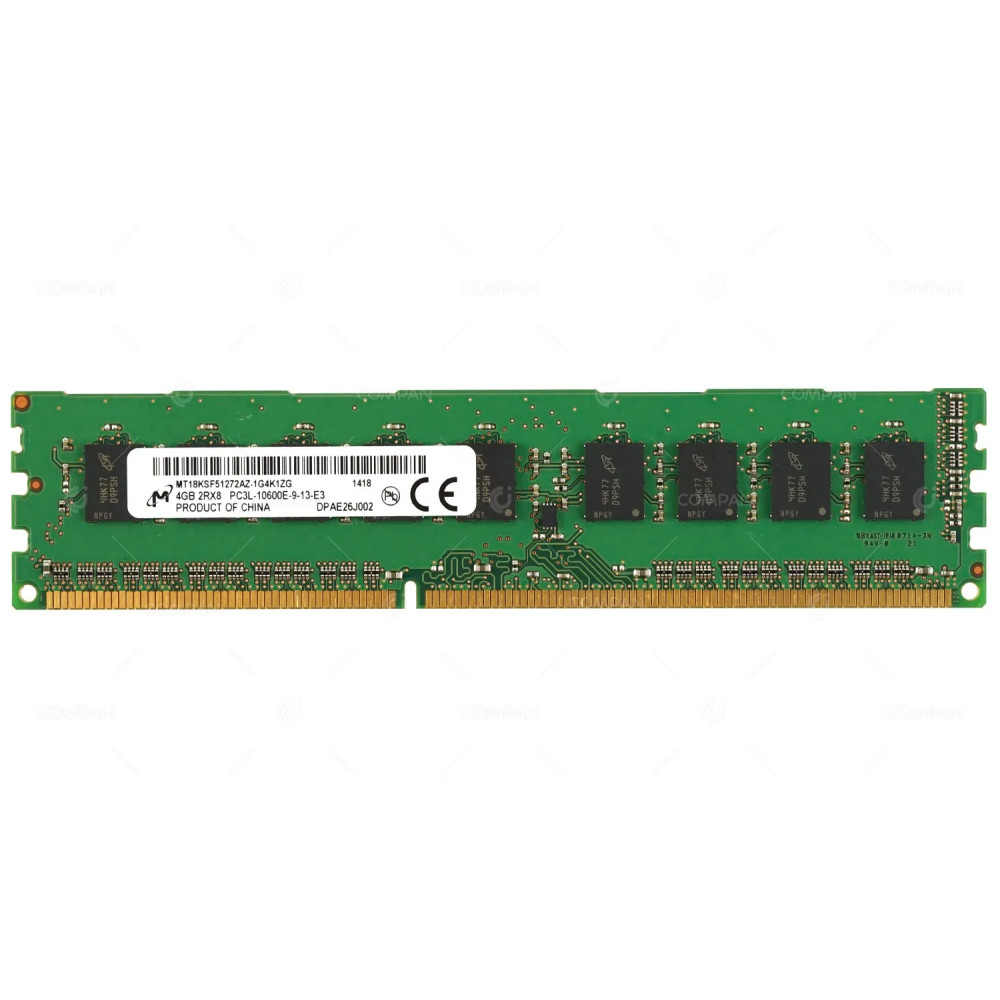 MT18KSF51272AZ-1G4K1 MICRON 4GB 2RX8 PC3-10600 DDR3 1366 MHZ MEMORY UDIMM