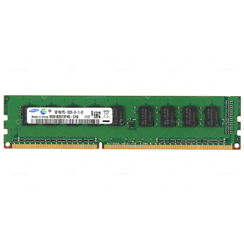 M391B2873FH0-CH9 SAMSUNG MEMORY 1GB 1RX8 PC3 10600E 1333MHZ 240 PIN CL9 1.5V ECC UDIMM DDR3 -