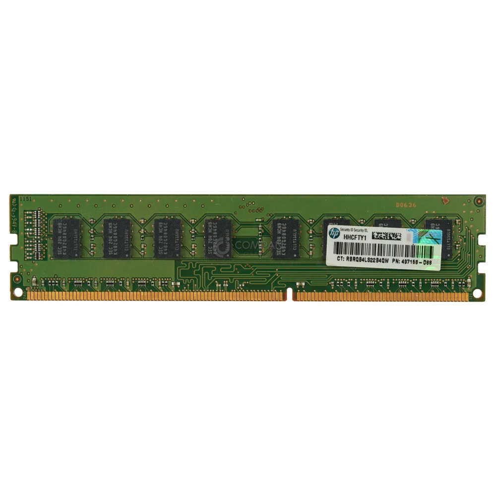 497158-D88 HP MEMORY 4GB 2RX8 PC3 10600 DDR3 DIMM