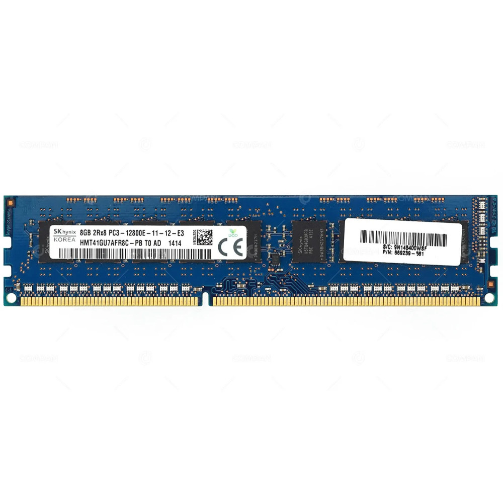 669239-561 HP 8GB 2RX8 PC3-12800E DD3 1600MHZ UDIMM