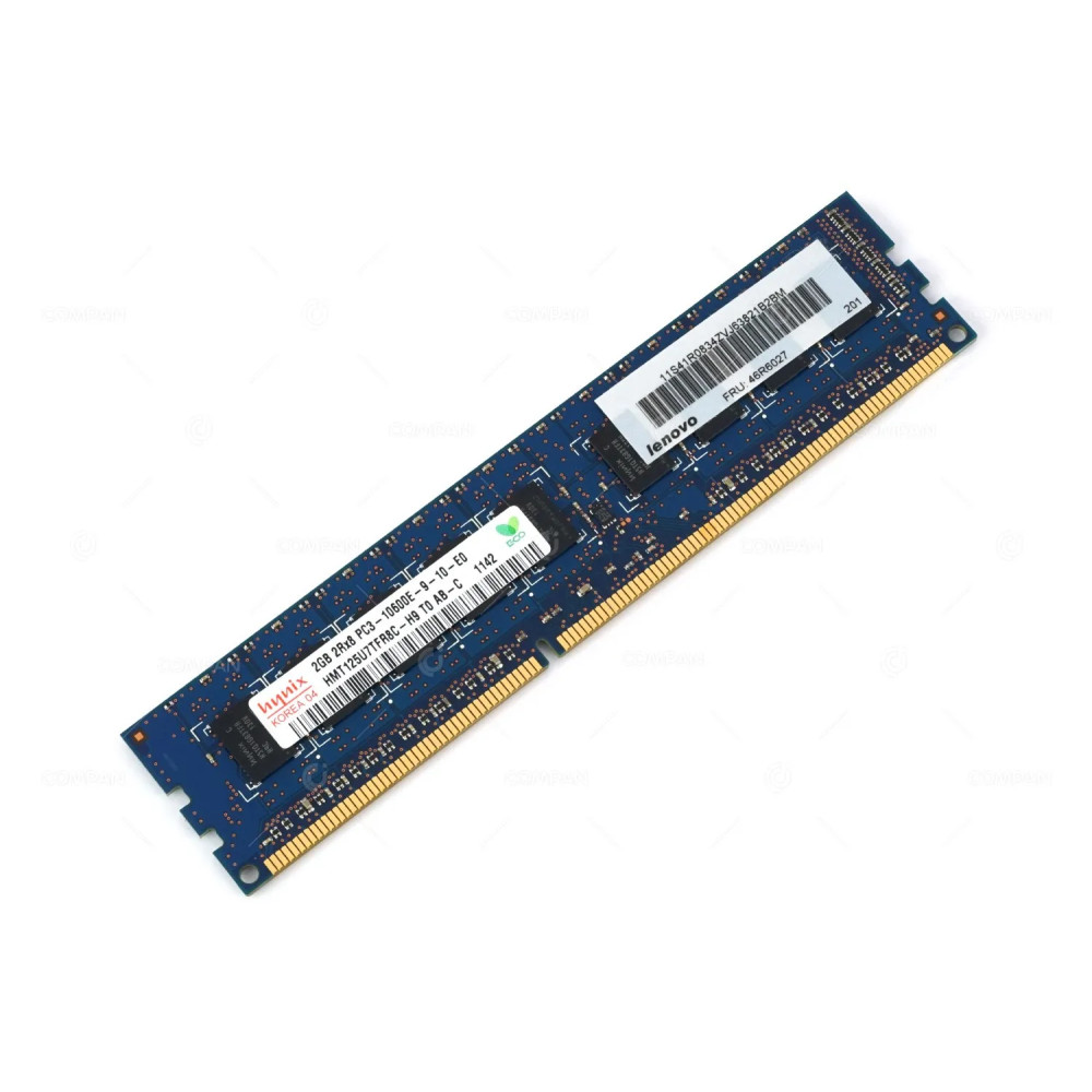 46R6027 LENOVO MEMORY 2GB 2RX8 PC3 10600E DDR3 240 PIN CL9 ECC UDIMM 41R0834, HMT125U7TFR8C-H9