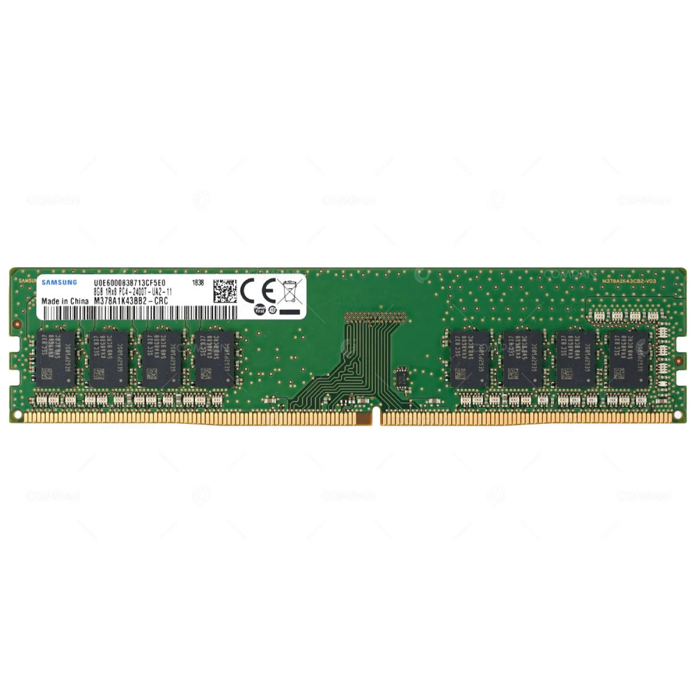 M378A1K43BB2-CRC SAMSUNG MEMORY 8GB 1RX8 PC4 2400T DDR4 19200T 288 PIN CL17 NON ECC UDIMM -
