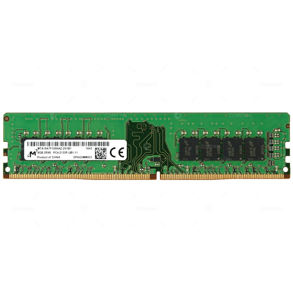 MTA16ATF1G64AZ-2G1B1 MICRON MEMORY 8GB 2RX8 PC4 2133P DDR4 17000P 288PIN CL15 NON ECC UDIMM -