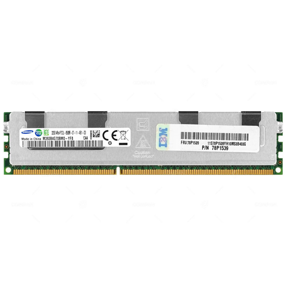78P1539 IBM DDR3 32GB 4RX4 PC3L-8500 1066MHZ RDIMM CAS 7-7-7