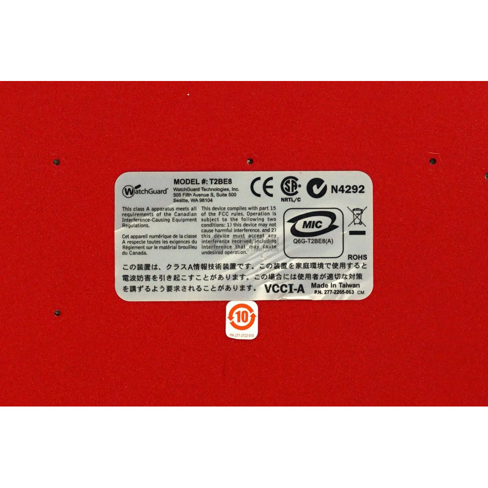 Watchguard Firebox X5500E T2BE8 8-Port Gigabit VPN Firewall