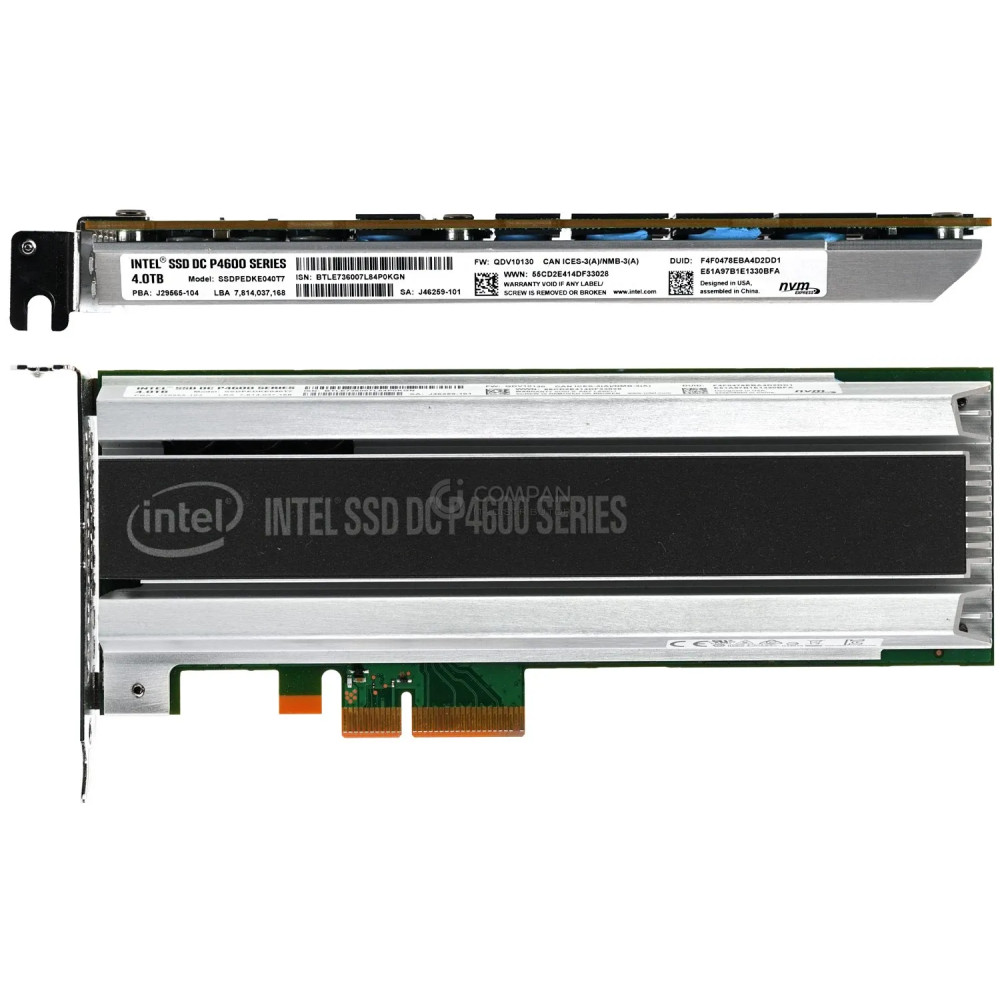 SSDPEDKE040T7 INTEL PCIE NVME 3.0  32GBPS SOLID-STATE DRIVE DC P4600 SERIES 4TB P4600-