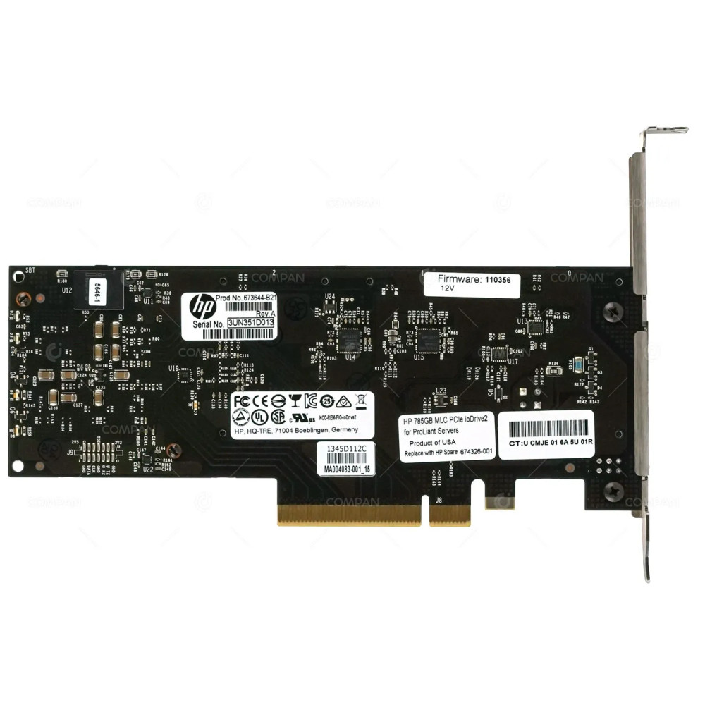 674326-001 HP HARD DRIVE 785GB MULTI LEVEL CELL G2 PCIE IODRIVE2 673644-B21