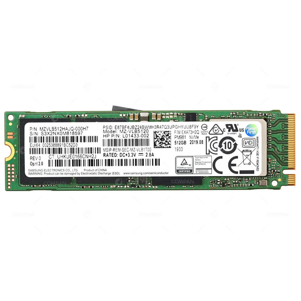 L40573-001 HP NVME 512GB M.2 V-NAND FOR HP Z8 G4