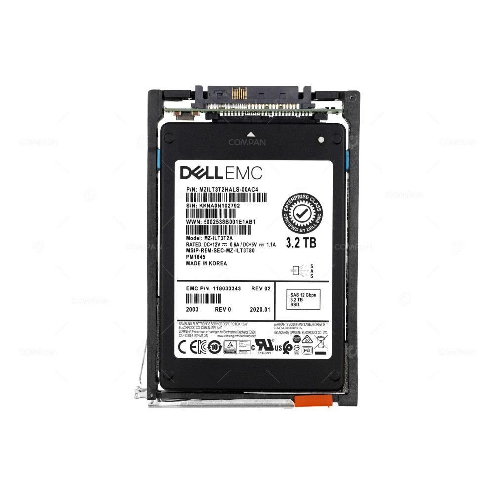 005053170 EMC SSD 3.2TB SAS 12G 2.5" SFF FOR EMC UNITY 380 480 680 880