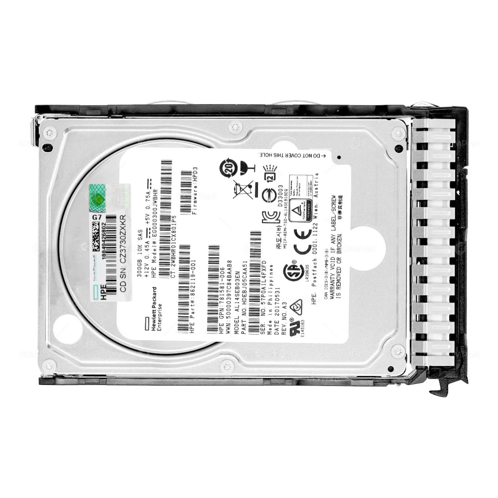 785067-B21  HP HARD DRIVE 300GB 10K 12G 2.5 SFF HOT-SWAP