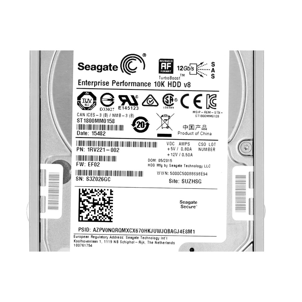 ST1800MM0158 SEAGATE HDD 1.8TB 10K SAS 12G 2.5" SFF FOR DELL SERVERS
