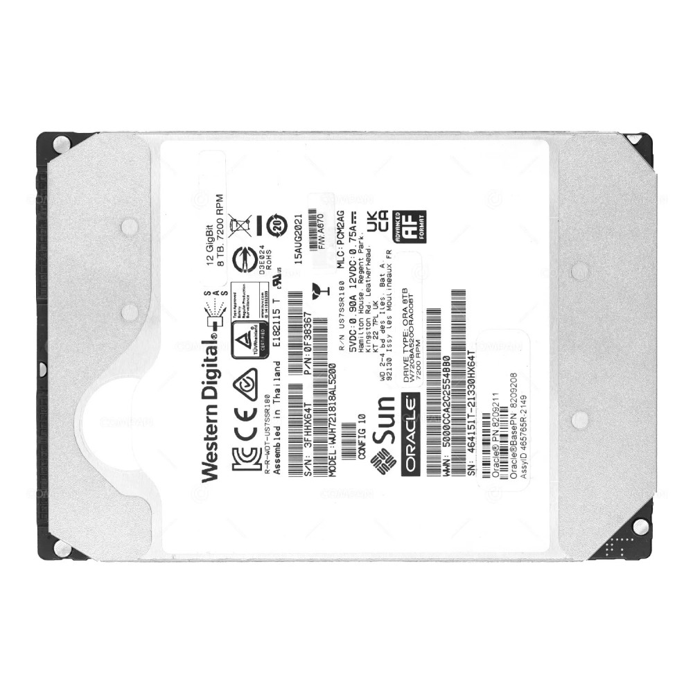 WUH721818AL5200  WD 8TB 7.2K 12G SAS 3.5 LFF HARD DRIVE
