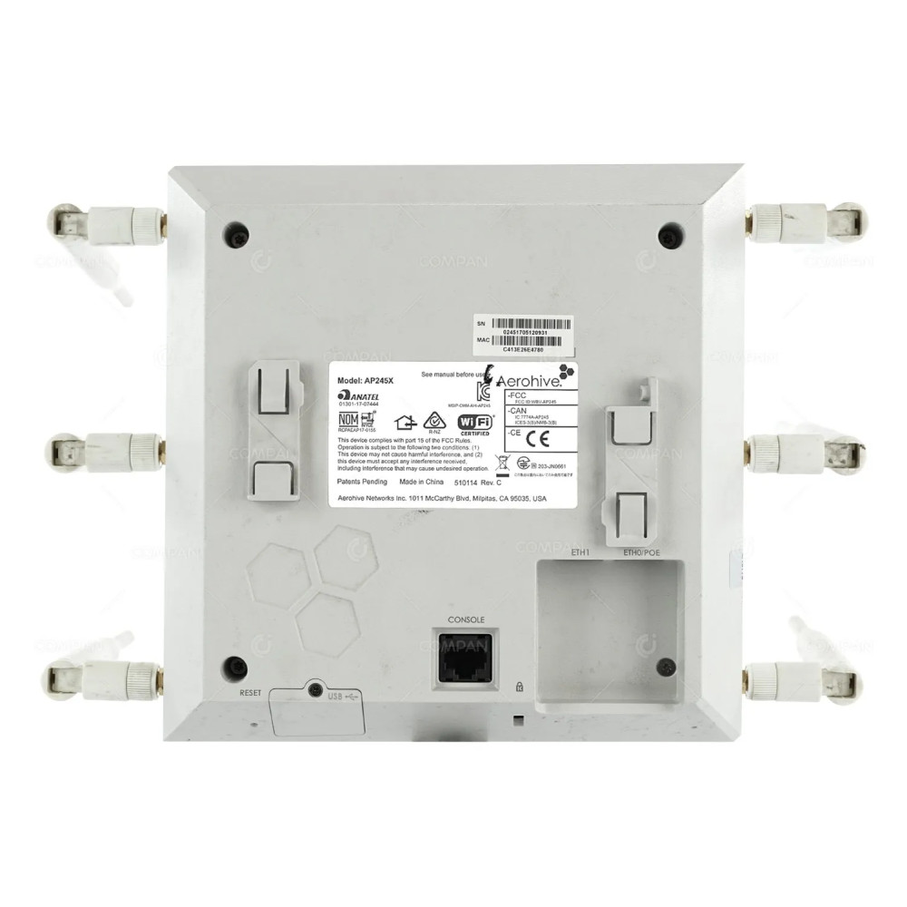 AP245X AEROHIVE AP245X 802.11AC 2 DUAL RADIO (3X3:3) MIMO ACCESS POINT WITH 6 ANTENNAS  -